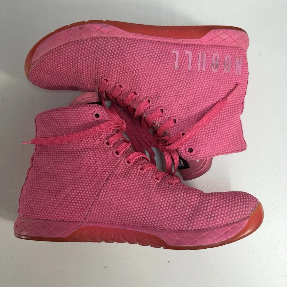 NOBULL No‎ Bull Women 8 High Top Sneaker Trainer Pink SuperFabric Training Shoes - Picture 4 of 13